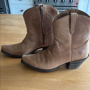 Ariat light tan booties